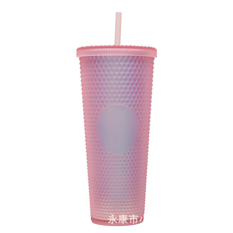 Ladies High-Quality Glitter Drinking Cup with Leak-Proof Lid and Integrated Straw Kalsten