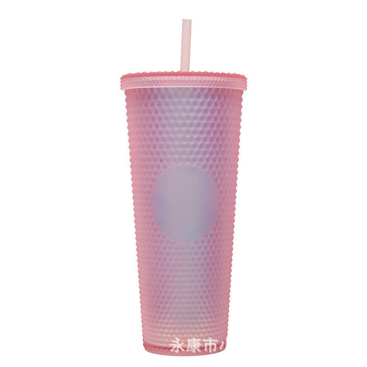 Ladies High-Quality Glitter Drinking Cup with Leak-Proof Lid and Integrated Straw Kalsten