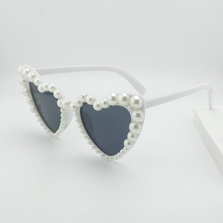 Heart-Shaped Pearl-Accented Sunglasses Kalsten