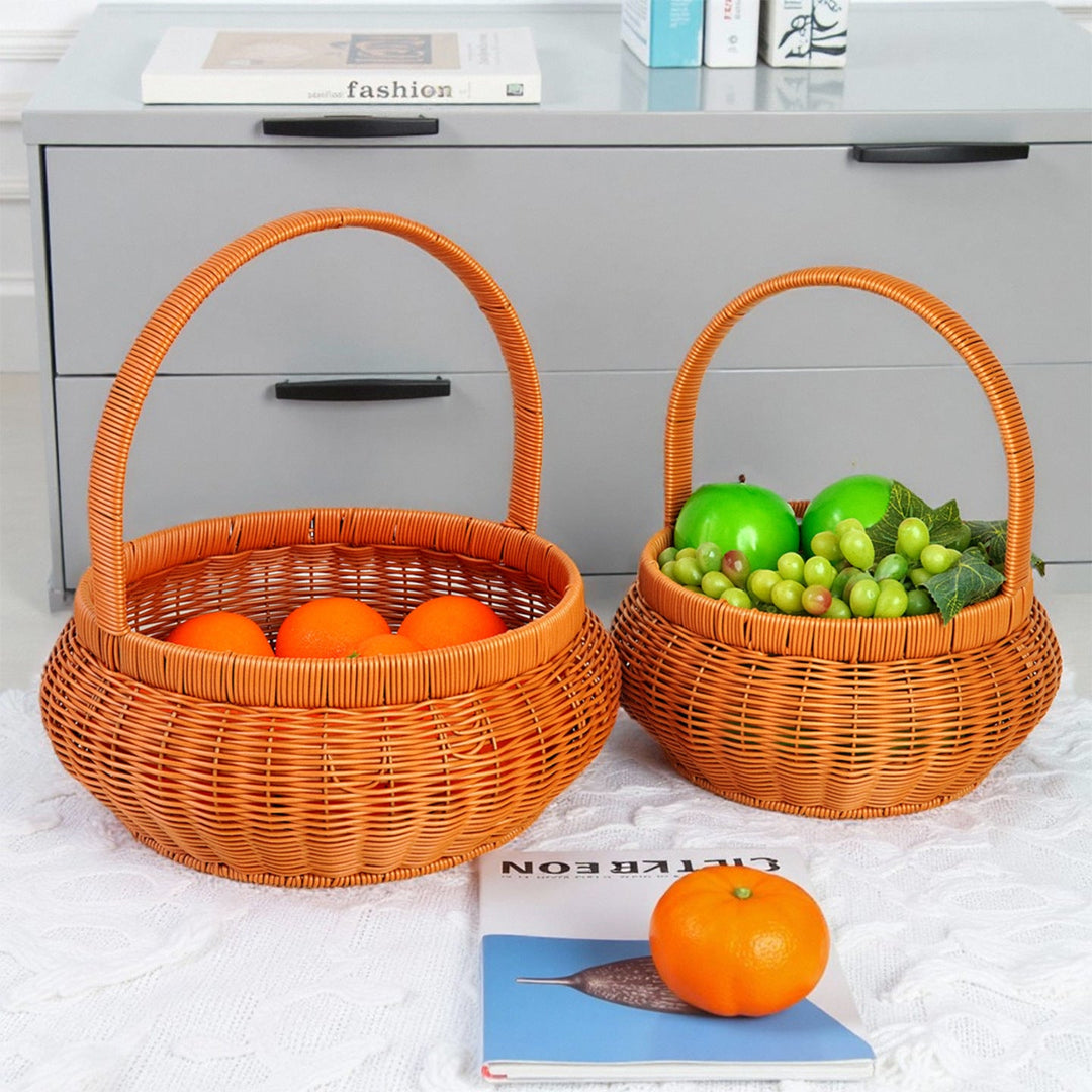Women Handcrafted Storage Basket with Carrying Handle Kalsten
