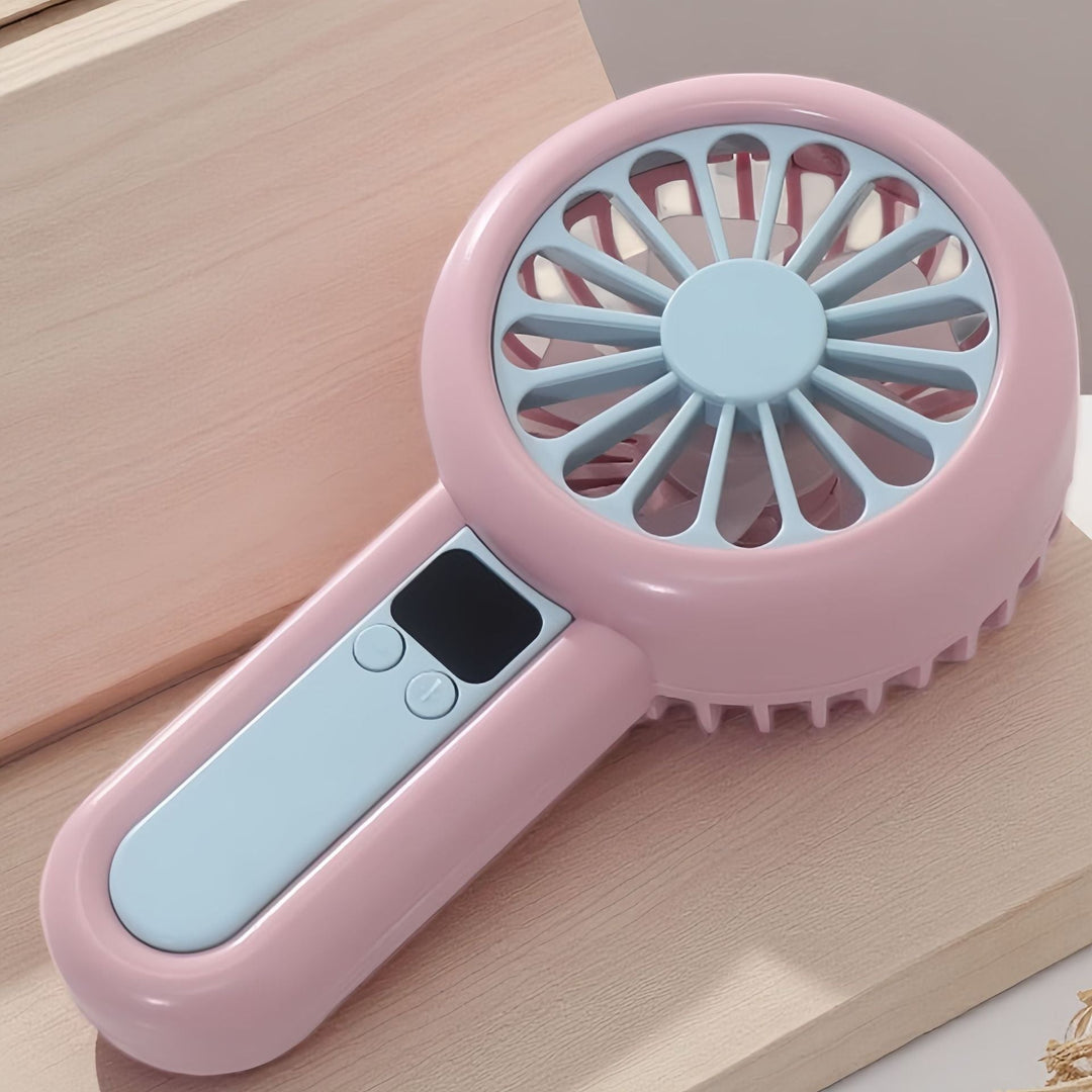 Ladies portable mini fan with LED display Kalsten