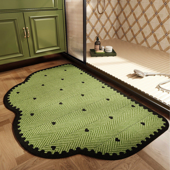 Lace-Trimmed Bath Mat Kalsten