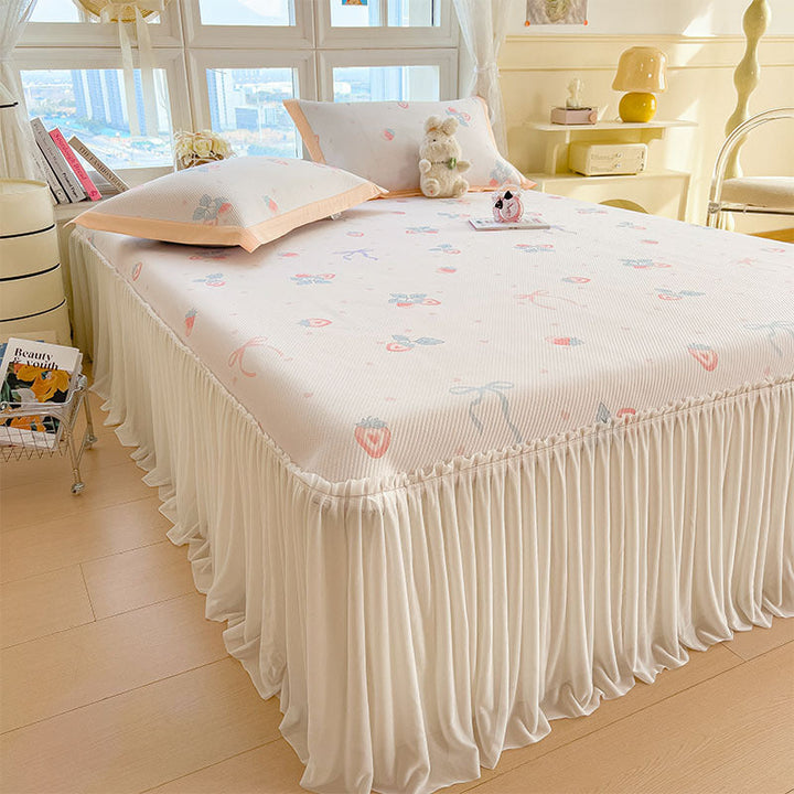 Women's elegant and decorative bedding throw set with cheerful floral pattern Kalsten