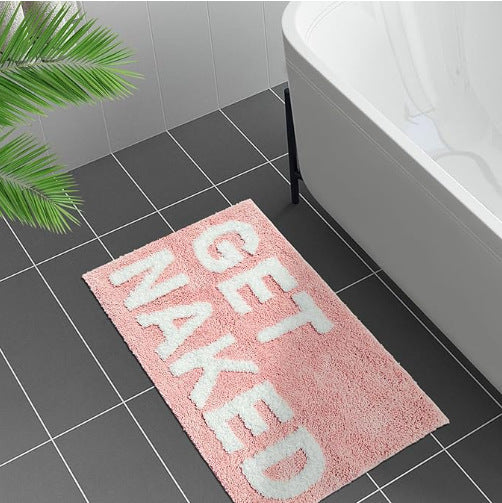 Plush Leaf-Design Bath Mat Acalora