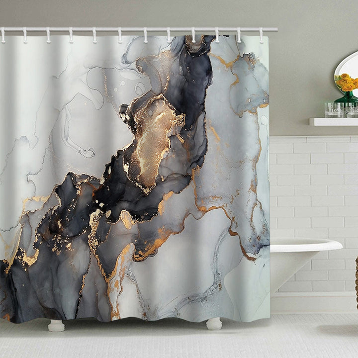 Artistic Marble Design Shower Curtain Kalsten