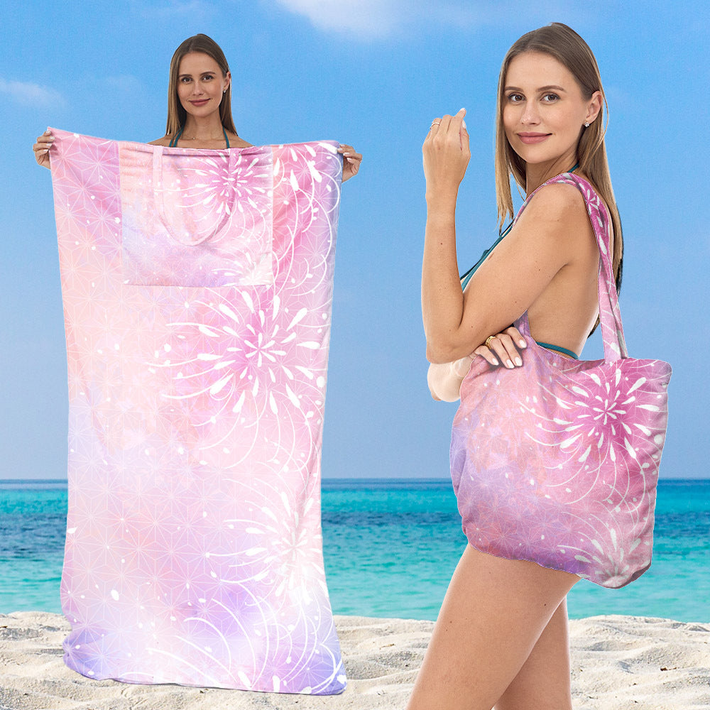 Beach towel with elegant floral patterns Kalsten