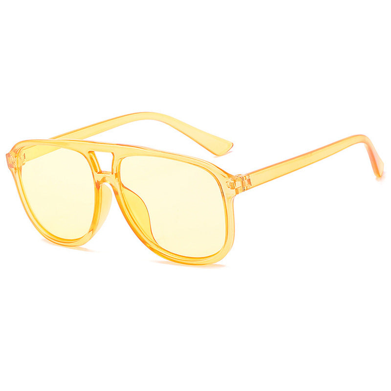 Women's fashionable sunglasses with transparent frame and blue lenses Kalsten