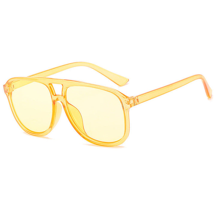 Women's fashionable sunglasses with transparent frame and blue lenses Kalsten