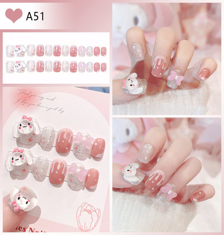 Decorative Floral Press-On Nail Tips Kalsten