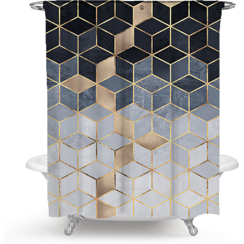 Textured Mosaic Pattern Shower Curtain Kalsten