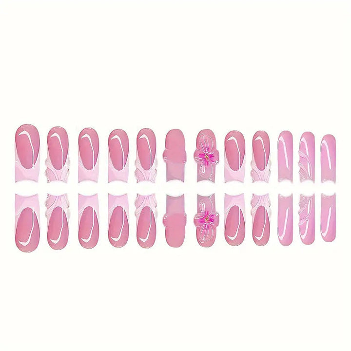 Floral Decorative Press-On Nail Set Kalsten