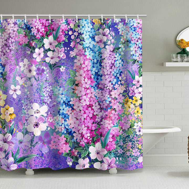 Butterfly-Inspired Floral Shower Curtain Kalsten