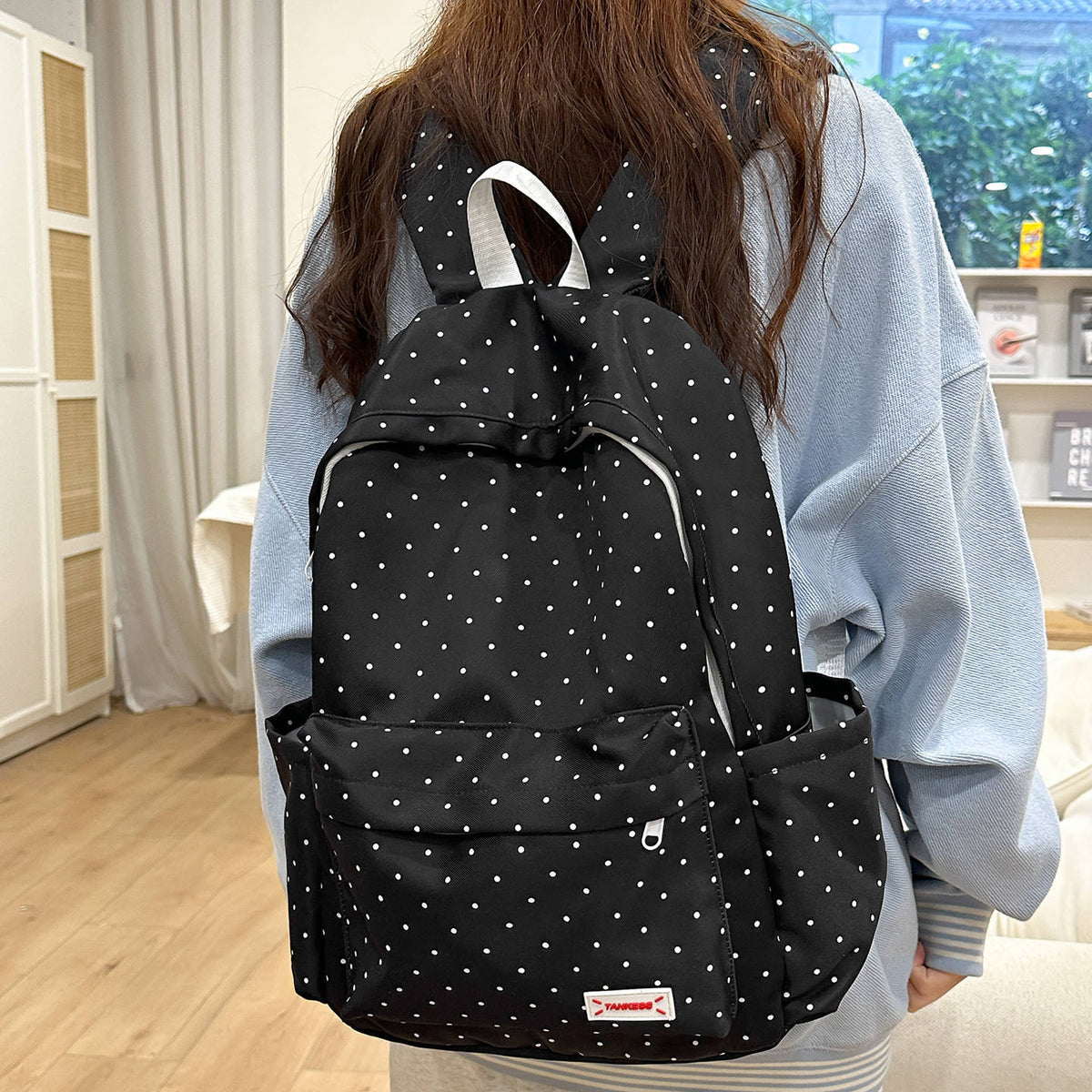 Stylish Polka Dot Backpack Acalora