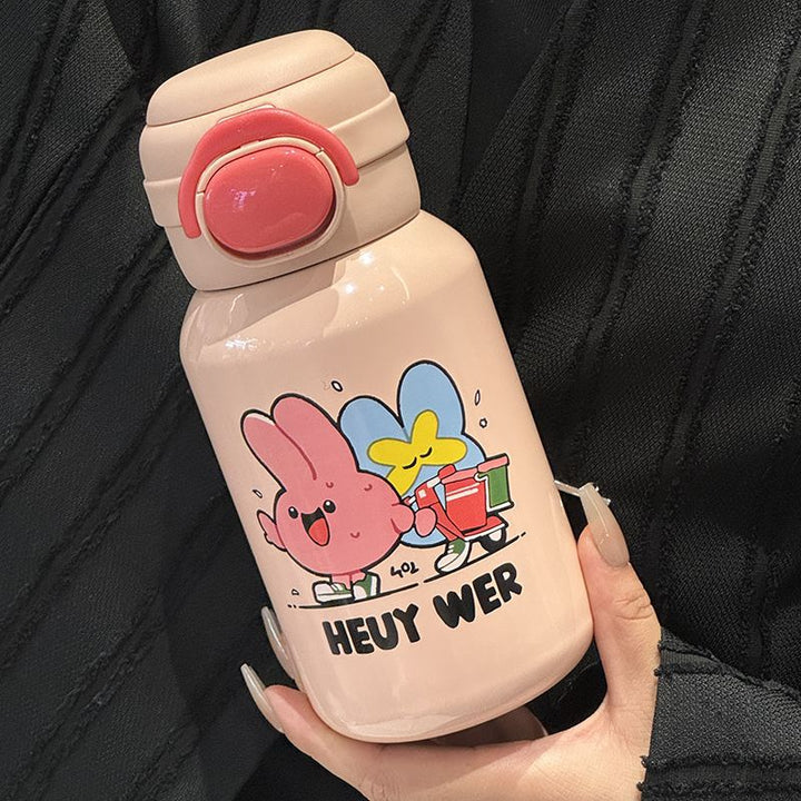 Women's Stainless Steel Water Bottle with Funny Cartoon Design Kalsten