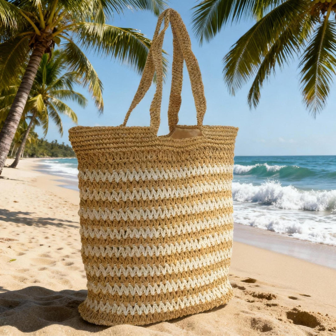 Braided beach bag with breathable structure Kalsten