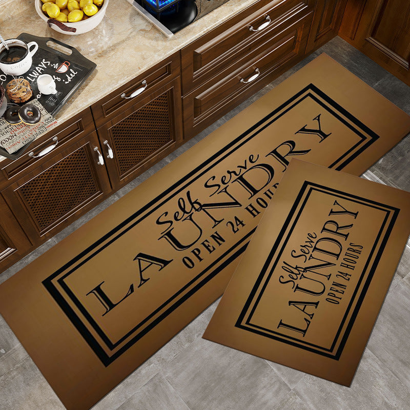 Vintage-Inspired Laundry Room Area Mat Acalora