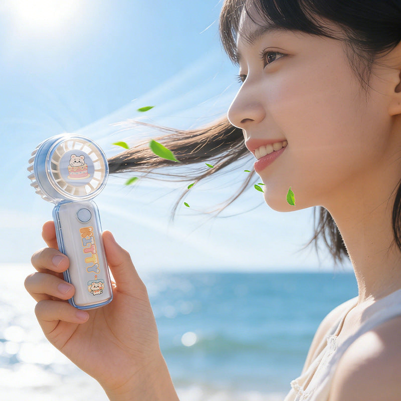Cute Bunny-Themed Handheld Fan Kalsten