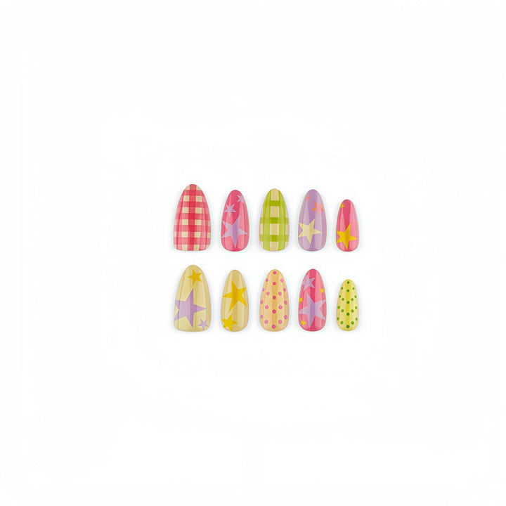 Artificial nails with colorful pattern Kalsten