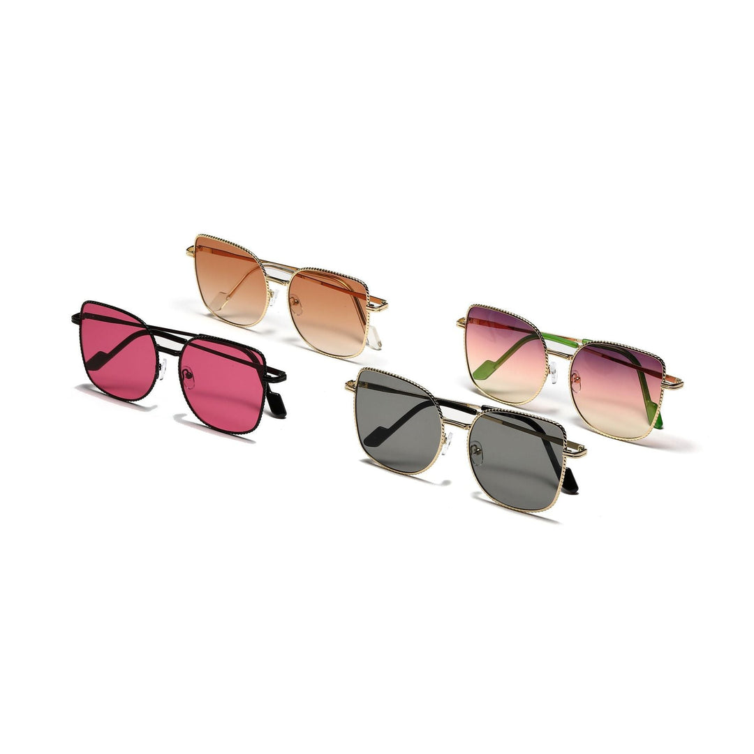 Women's fashionable oversized designer sunglasses with multifaceted frame Kalsten