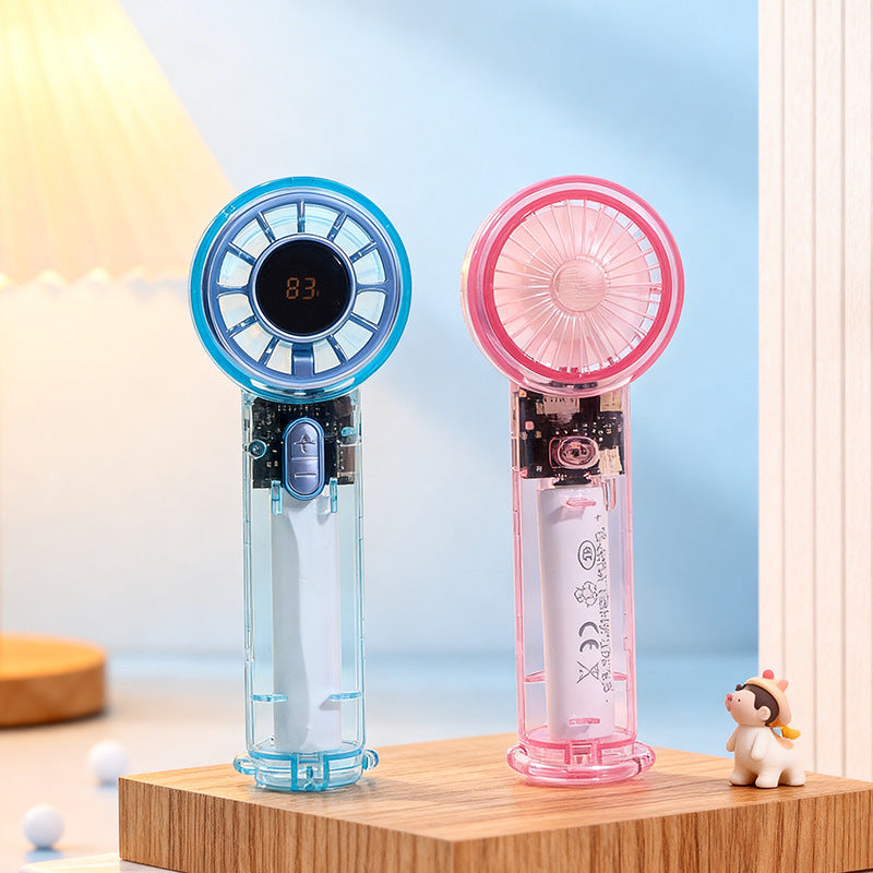 Women's Portable USB Hand Fan with Digital Control Kalsten