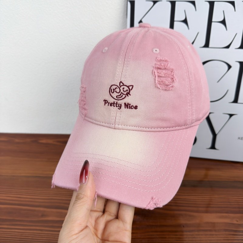 Women's Distressed Casual Embroidered Baseball Cap Kalsten