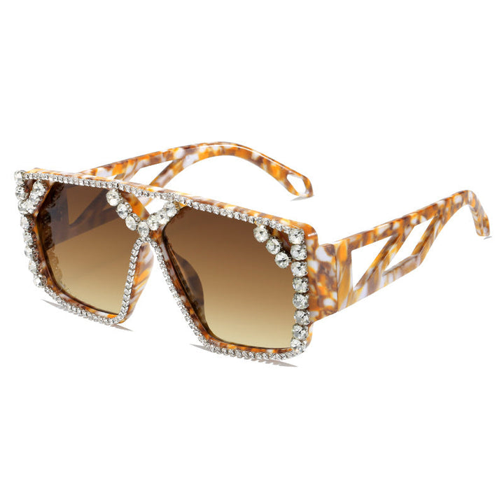 Women's Glamorous Oversized Sunglasses with Sparkling Frame and UV Protection Kalsten