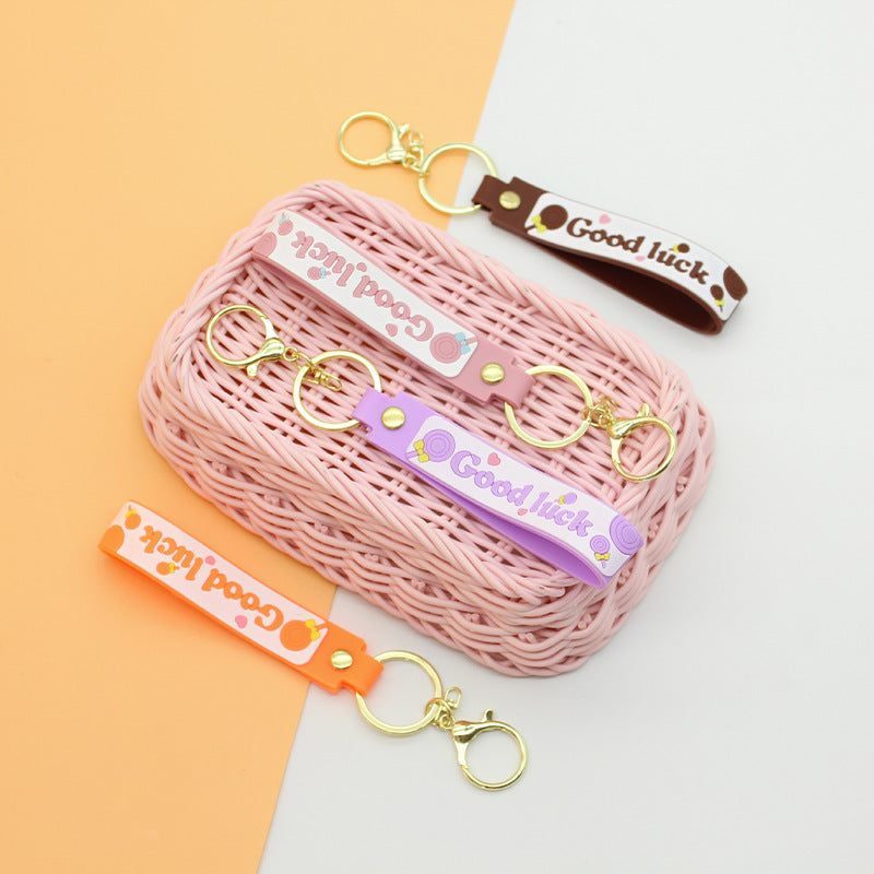 Unisex keychain with motivating lucky saying Kalsten
