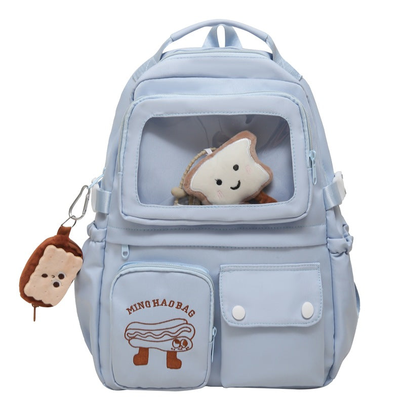 Multi-Functional Transparent Pocket School Backpack Kalsten