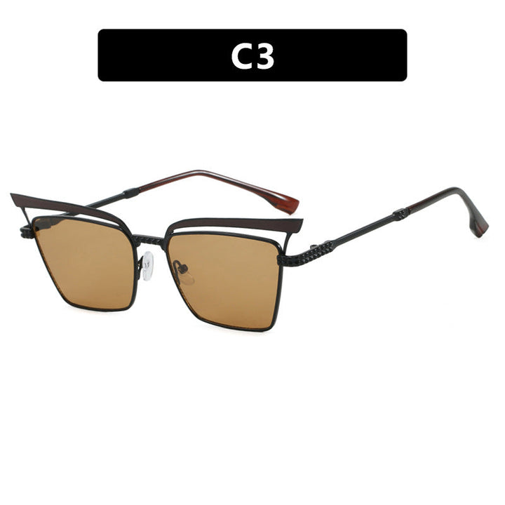 Women's square designer glasses with delicate metal frame Kalsten