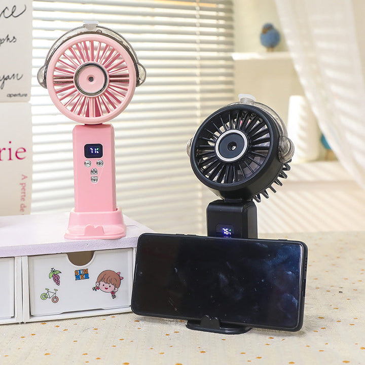 Women portable spray fan with LCD display Kalsten