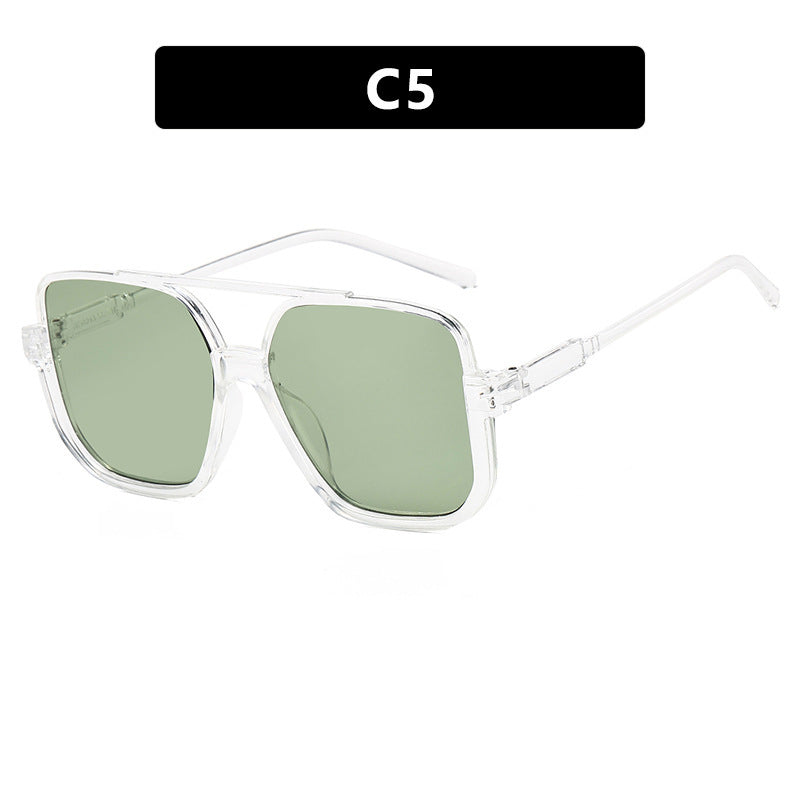 Women's trendy square sunglasses with transparent frame Kalsten