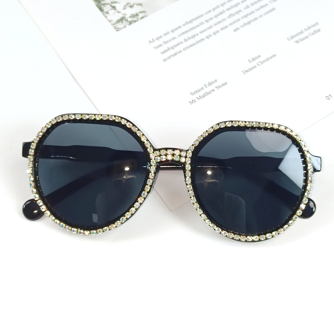 Women Glittering Oversized Sunglasses Kalsten