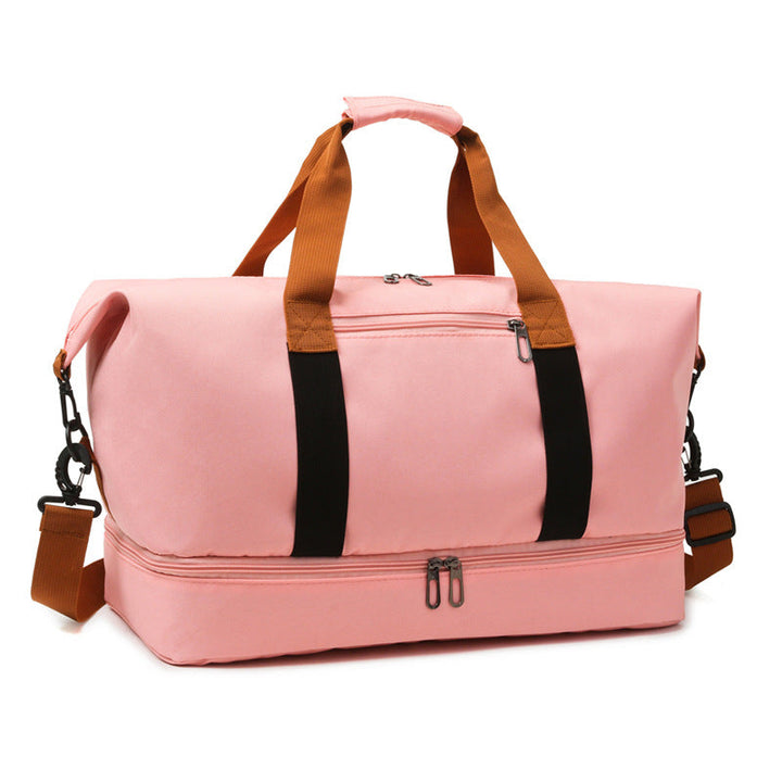 Sporty travel bag with sturdy carrying handles and adjustable shoulder strap Kalsten