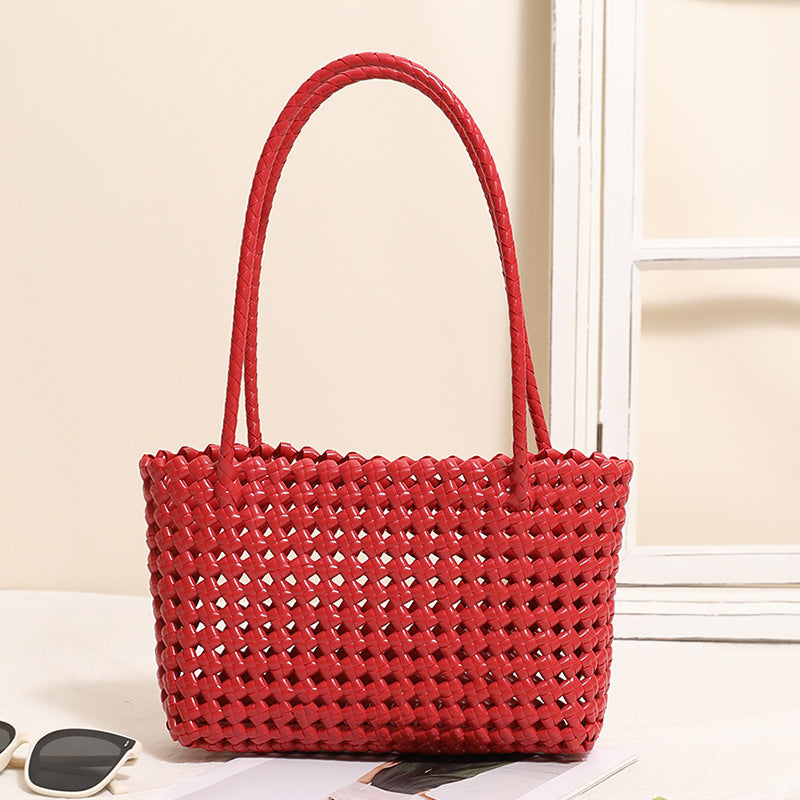 Braided Beach Bag with Practical Folding Mechanism Kalsten