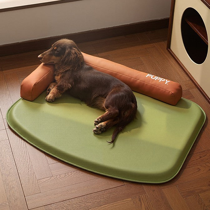 Unisex nan orthopedic dog mat with memory foam and raised head cushion edge Kalsten