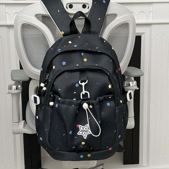 Backpack with Colorful Star Pattern and Versatile Compartments Kalsten