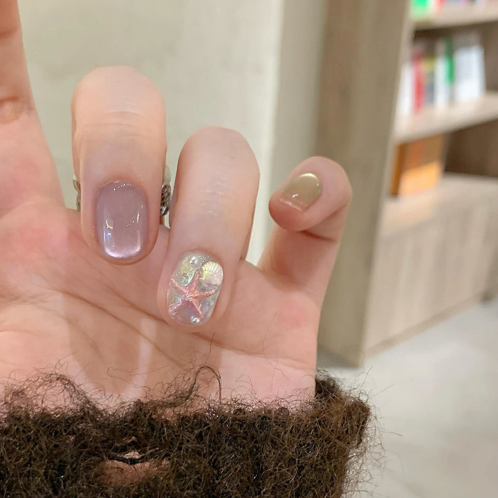 Artificial Nail Set with Shimmering Accents Kalsten