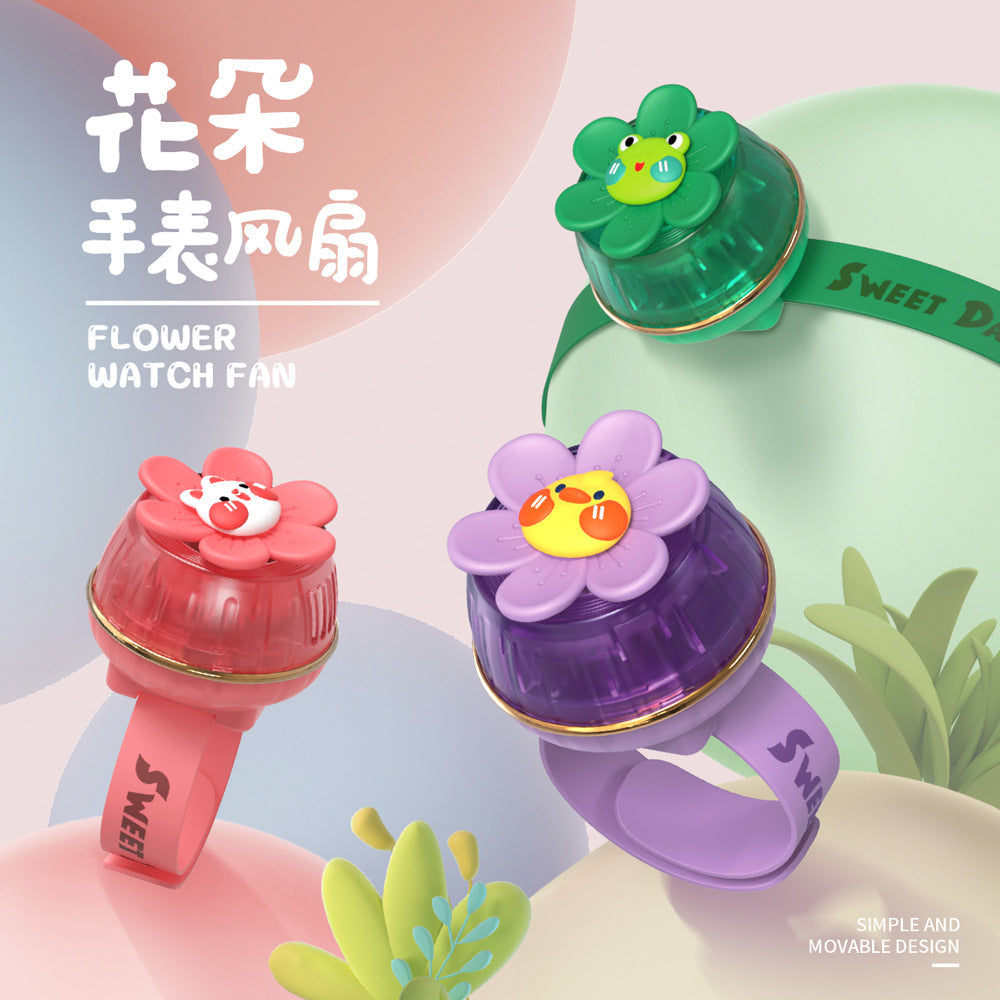 Unisex portable hand fan in flower design Kalsten