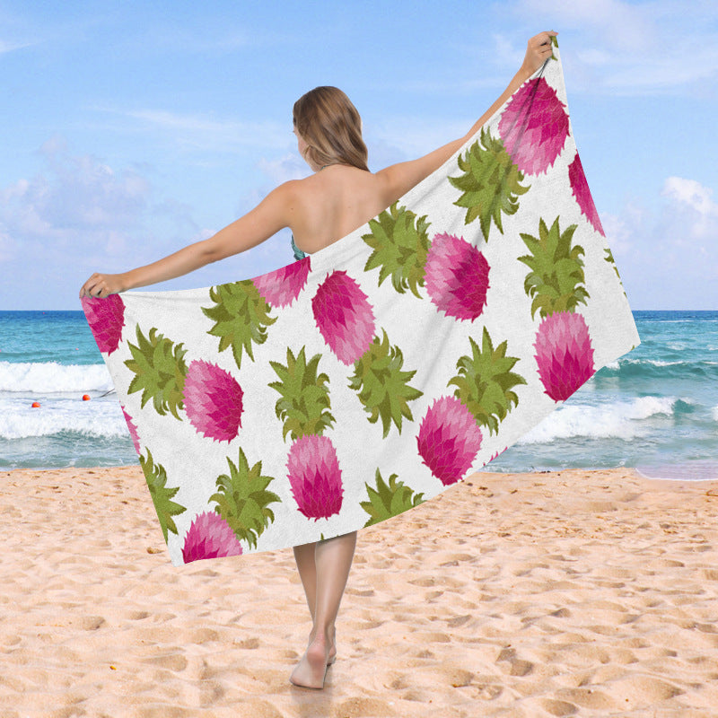 Beach towel with exotic pineapple and palm pattern Kalsten