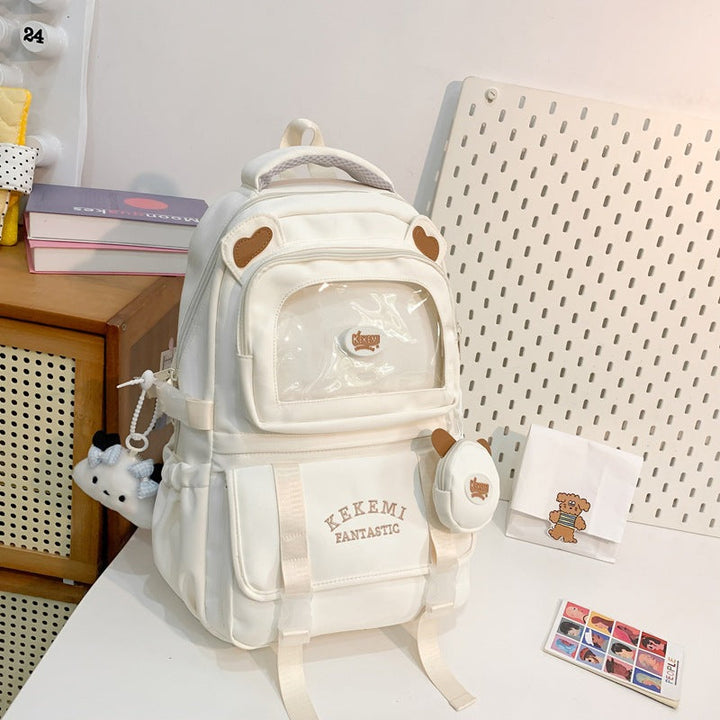 Cute Animal-Themed Multi-Pocket School Backpack