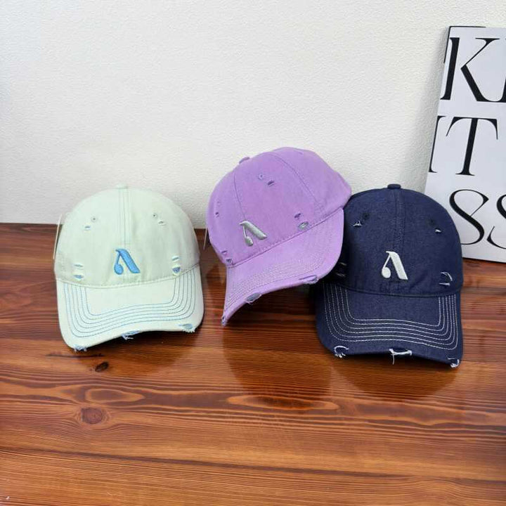 Men's Distressed Denim Style Cap Kalsten