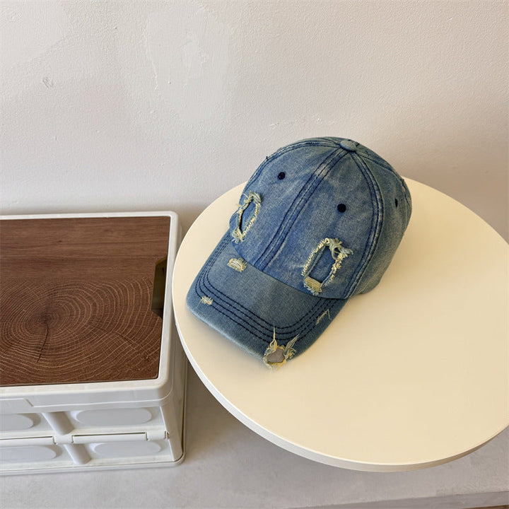 Men's Distressed Denim Baseball Cap Kalsten 1783921899