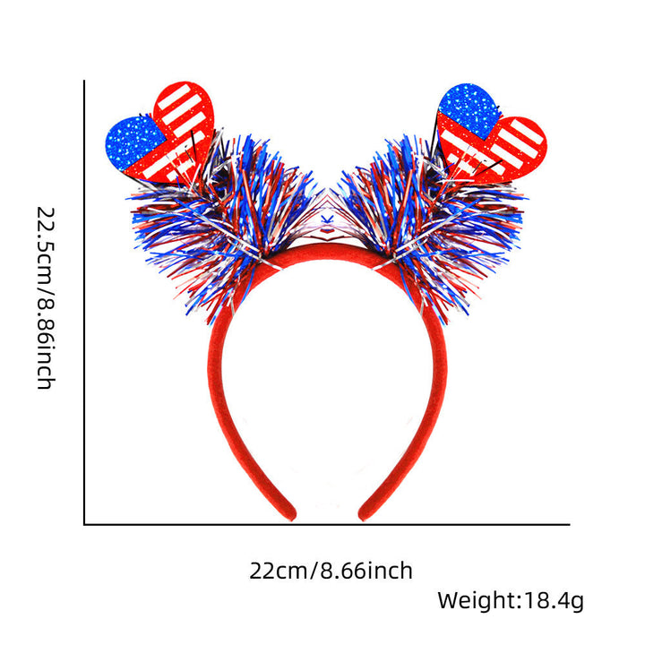 Ladies' festive hairband with pom poms, star embellishments, and glitter tinsel Kalsten