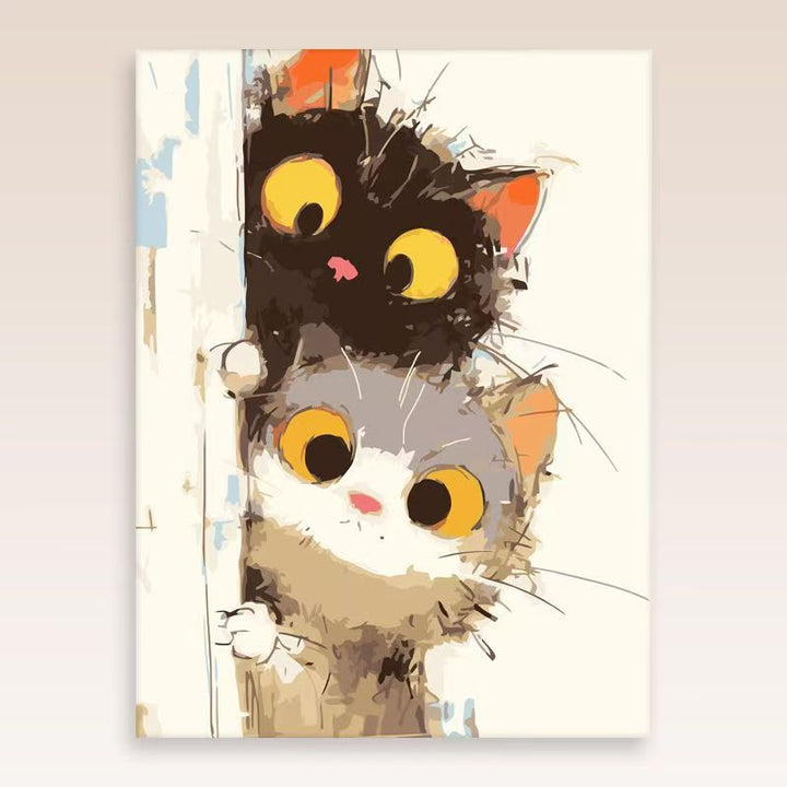 Whimsical Cat Portrait Wall Art Kalsten