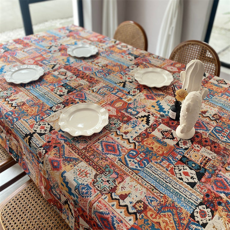 Decorative Geometric Pattern Table Cover