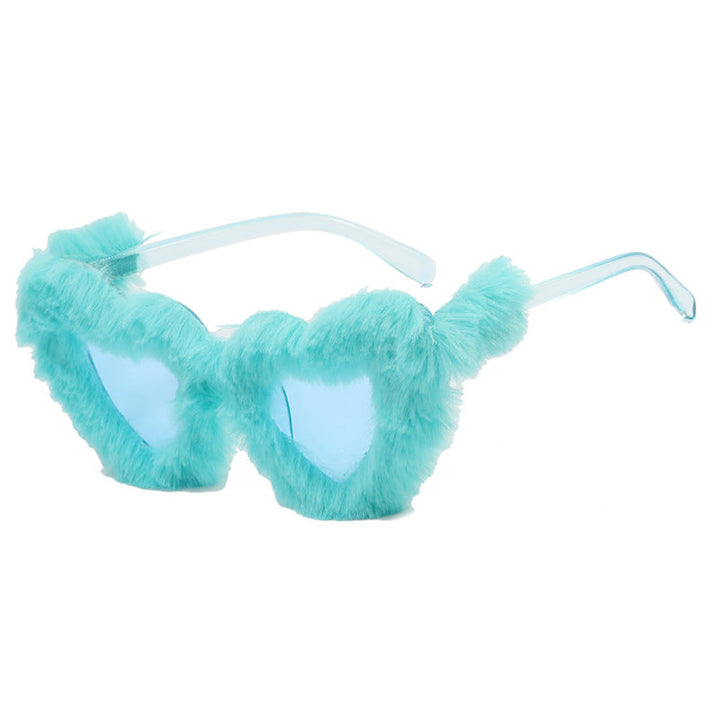 Women Paw Sunglasses with Luxurious Fur Trim Kalsten