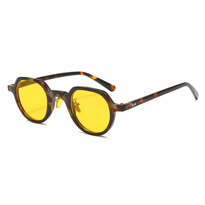 Women's round sunglasses with modern plastic frame and UV protection Kalsten