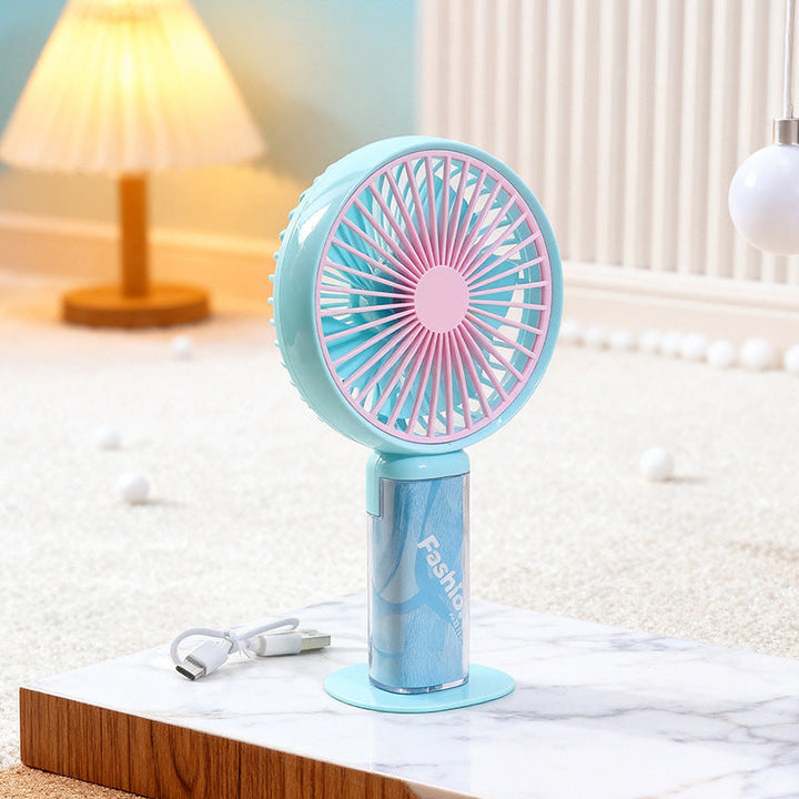 Cooling compact portable rechargeable handheld fan with detachable stand and USB charging Kalsten