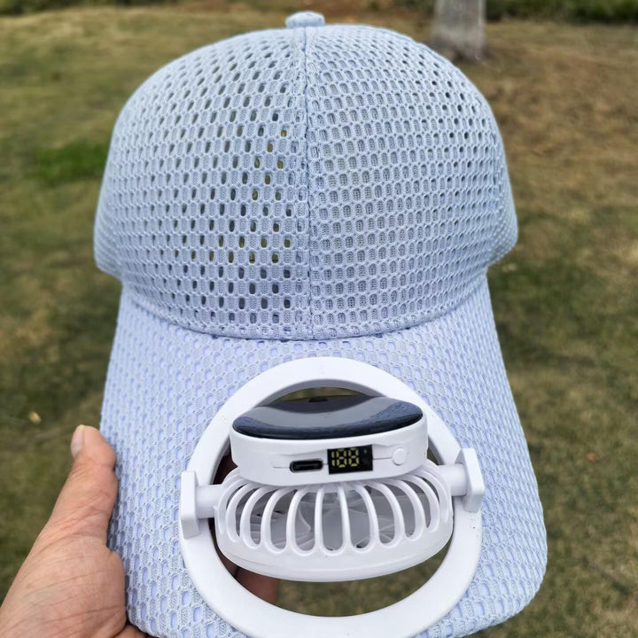 Breathable sports cap with removable USB fan Kalsten