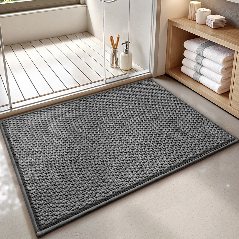 Plush Textured Bath Mat Kalsten